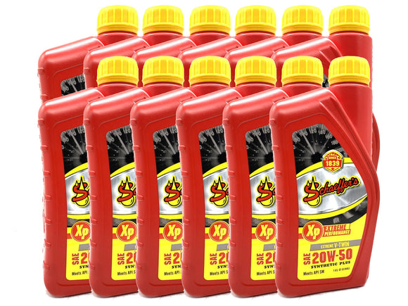 Schaeffers 0707-012 Extreme V-Twin Synthetic Plus Racing Oil 20W-50, Case of 12