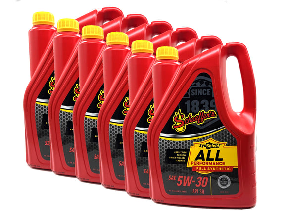 Schaeffers SynShield All Performance Full Synthetic 5W-30 Gasoline Oil, Gallon 6 Pack