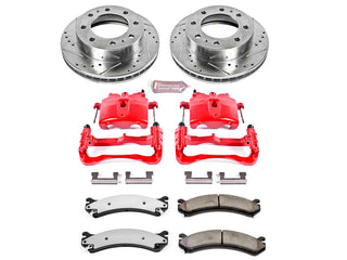 Powerstop Z36 Extreme Front Brake Kit with Calipers, 2001-2010 GM 6.6L Duramax 2500HD, 3500 SRW
