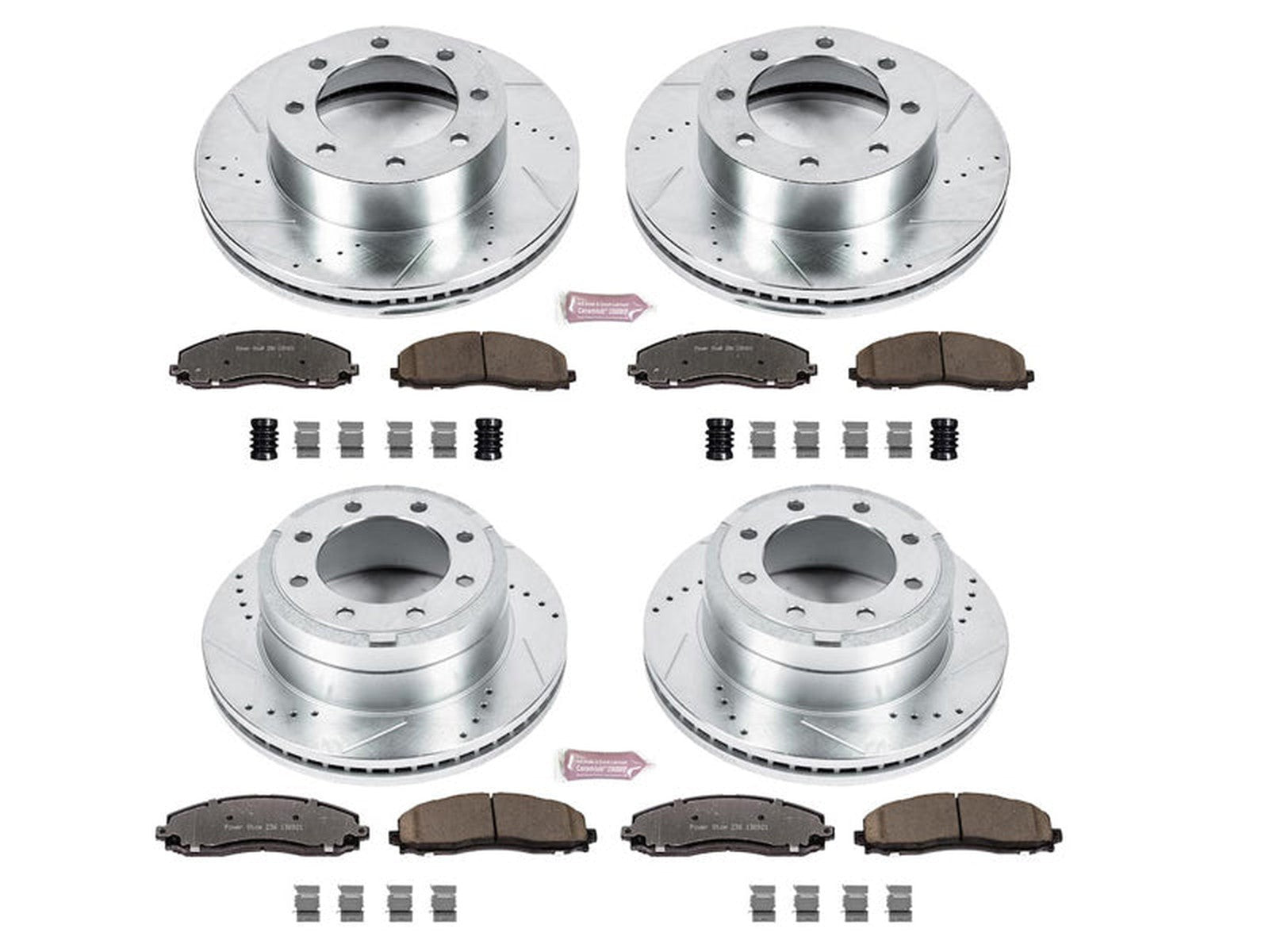 K6405-36 Powerstop Z36 Extreme Front and Rear Brake Kit, 2013-2020