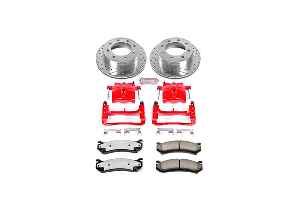 Powerstop Z36 Extreme Rear Brake Kit with Calipers, 2001-2010 GM 6.6L Duramax
