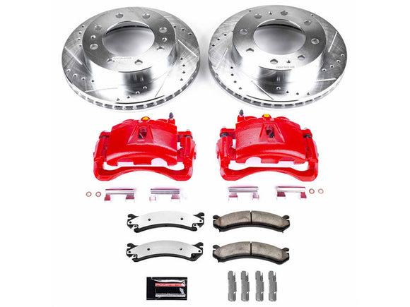 Powerstop Z36 Extreme Front Brake Kit with Calipers, 2001-2010 GM 6.6L Duramax