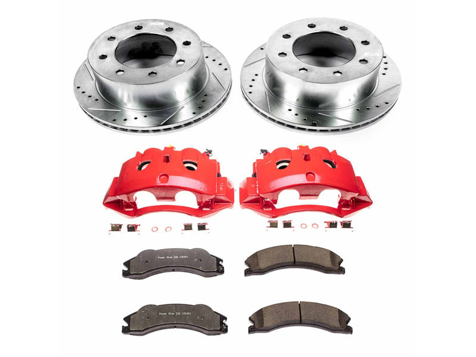 パーツ TNI Feather Brakes KC5562-36 Powerstop Z36 Extreme Rear Brake Kit with Calipers, 2011