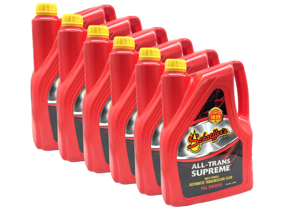 Schaeffers 0204SAT All-Trans Supreme Multi Vehicle Automatic Transmission Fluid, ATF, Cummins, Powerstroke, Case of 6 Gallons