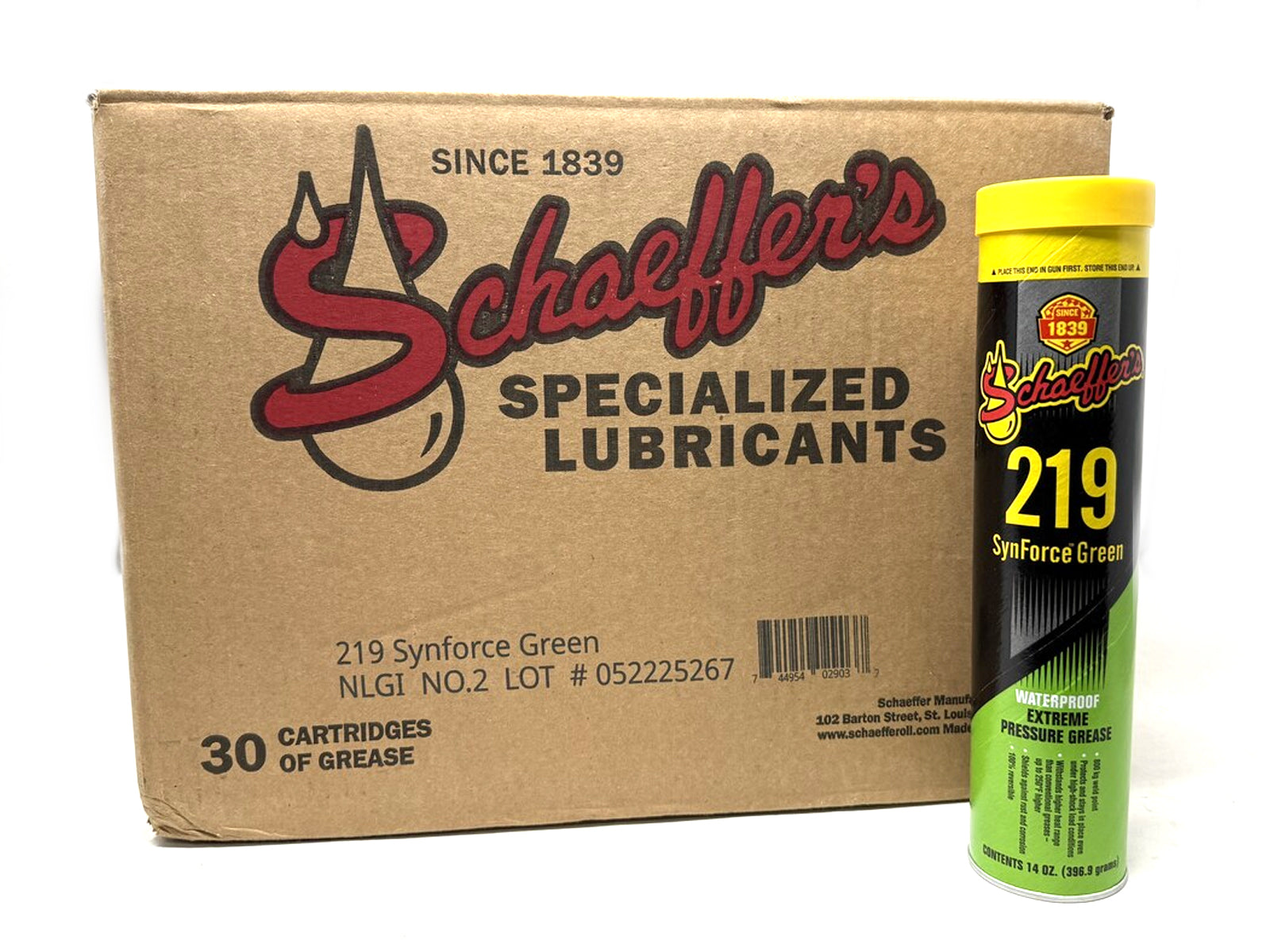 Schaeffer's 02192-029S SynForce Green Extreme Pressure Grease NLGI