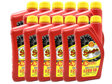 Schaeffers 0707-012 Extreme V-Twin Synthetic Plus Racing Oil 20W-50, Case of 12
