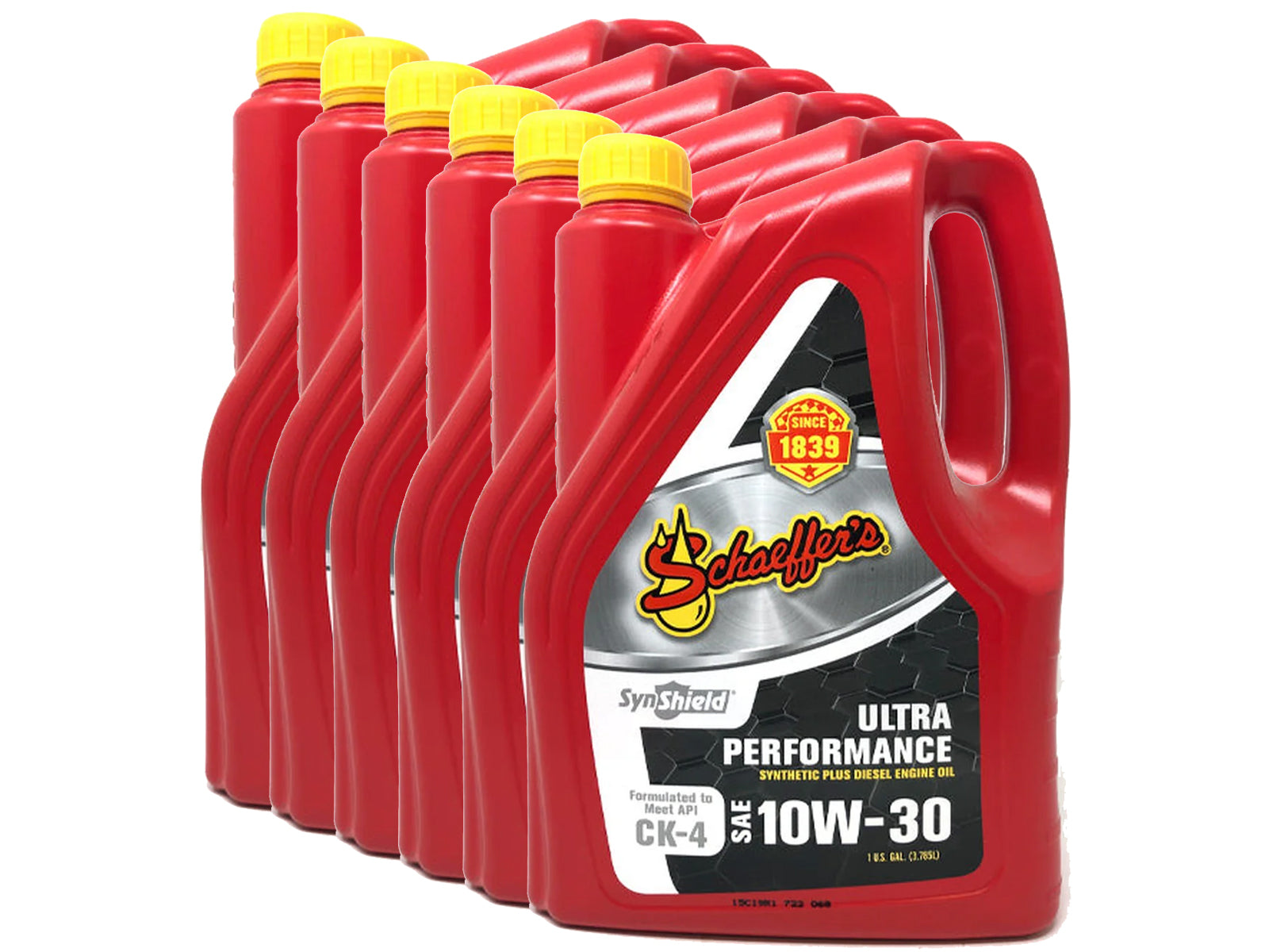 Schaeffers 0722 SynShield Ultra Performance 10W-30 Diesel Engine Oil, Case of 6 Gallons