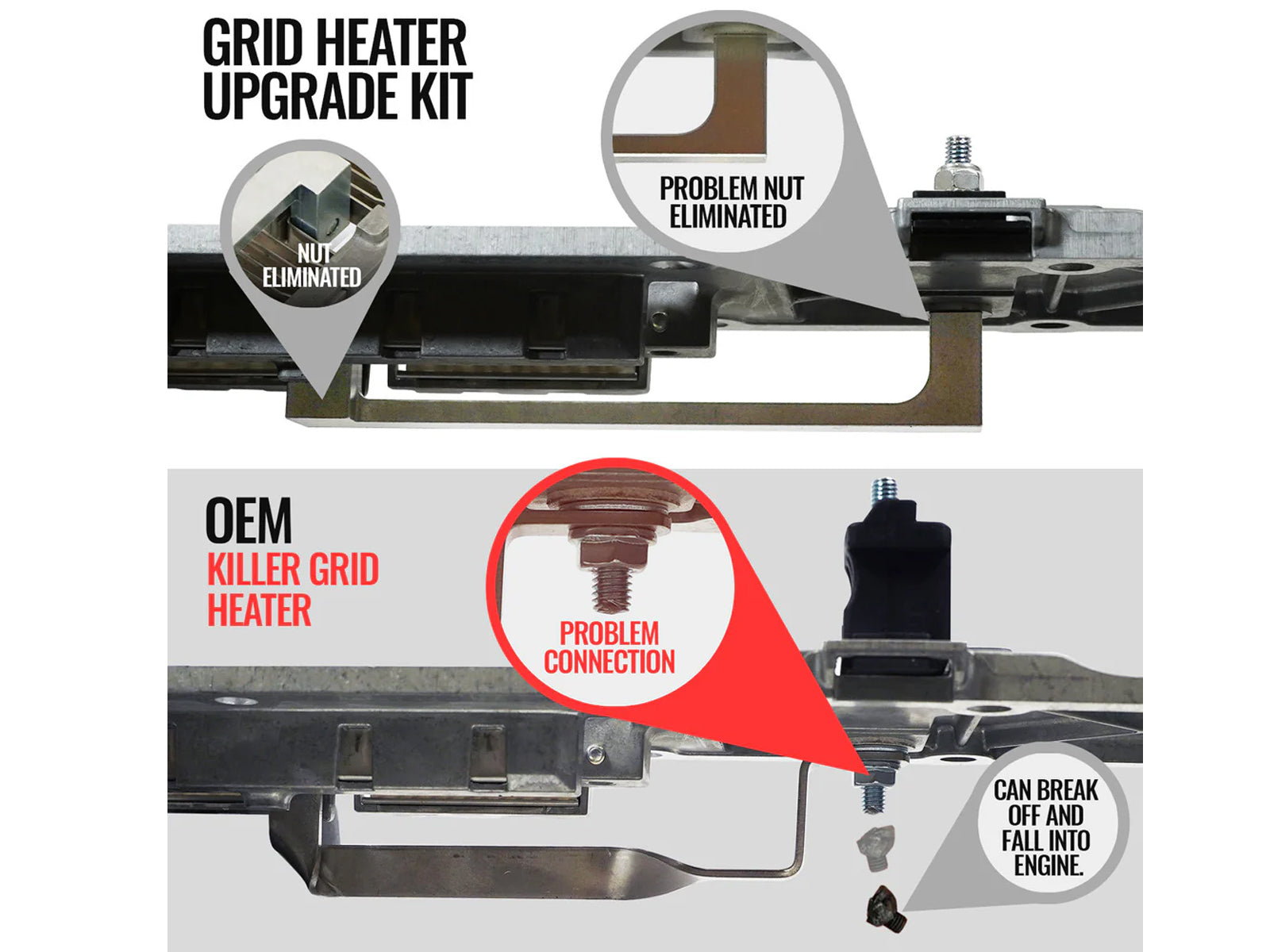 BD Diesel 1041520 Killer Grid Heater Upgrade Kit, 2007-2024 Dodge