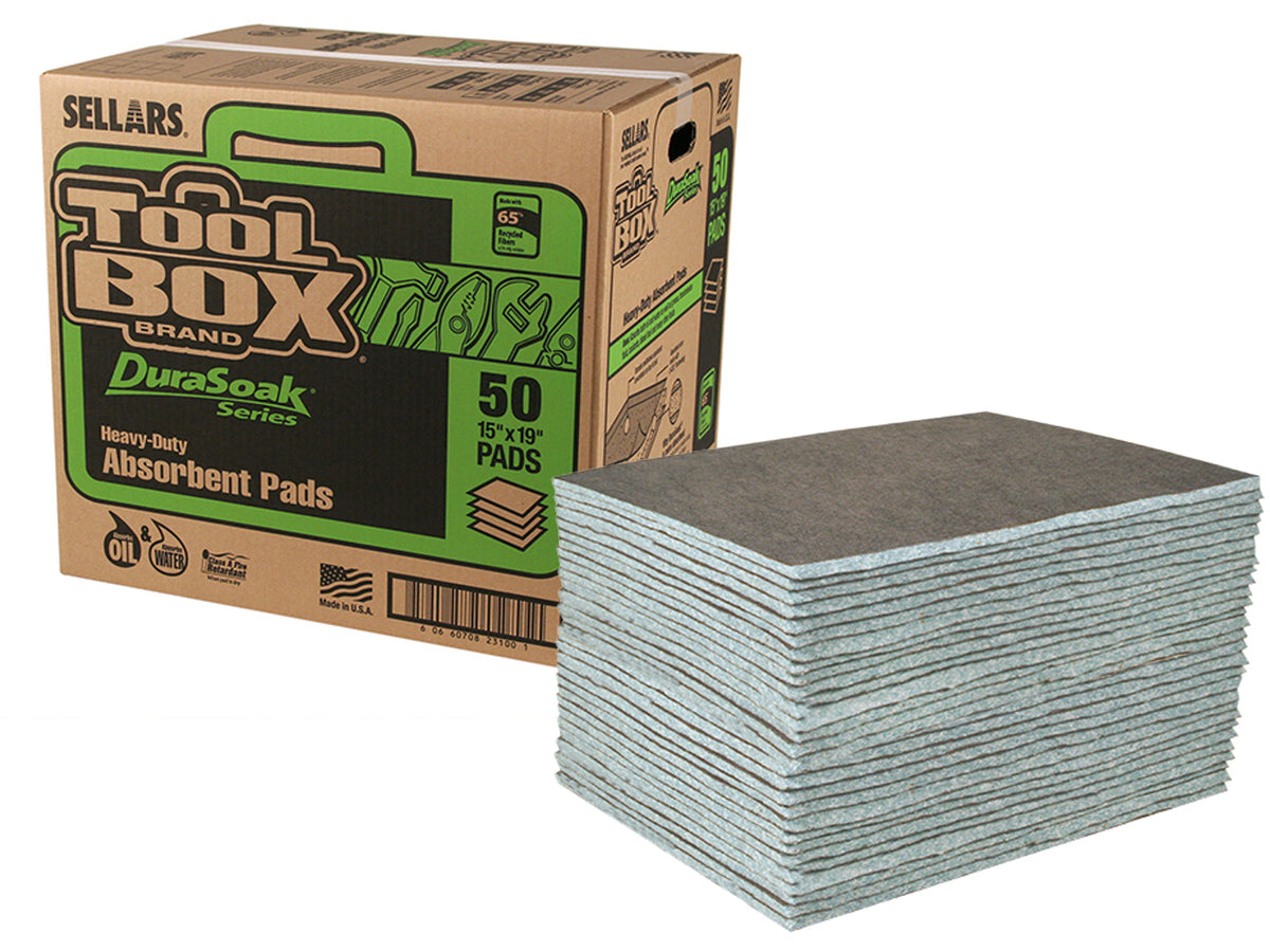 Absorbent Padding DuraSoak General Purpose Heavy-Duty Absorbent Pads, 50 Pack | ZZ Diesel