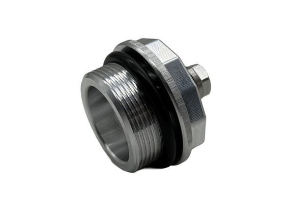 Forged Diesel Water In Fuel, WIF, Sensor Delete Plug With Drain, 2001-2016 GM 6.6L Duramax LB7 LLY LBZ LLY LMM, Photo 2