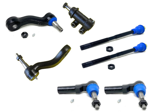 Forged Diesel 7 Piece Tie Rod Idler Pitman Arm Kit, 2011-2019 GM Duramax
