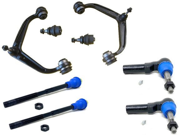 Forged Diesel 8 Piece Upper Control Arm Ball Joint Tie Rod Kit, 2011-2019 GM Duramax