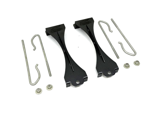 Forged Diesel Stainless Steel Battery Hold-Down Brackets, 2011-2016 Ford 6.7L Power Stroke
