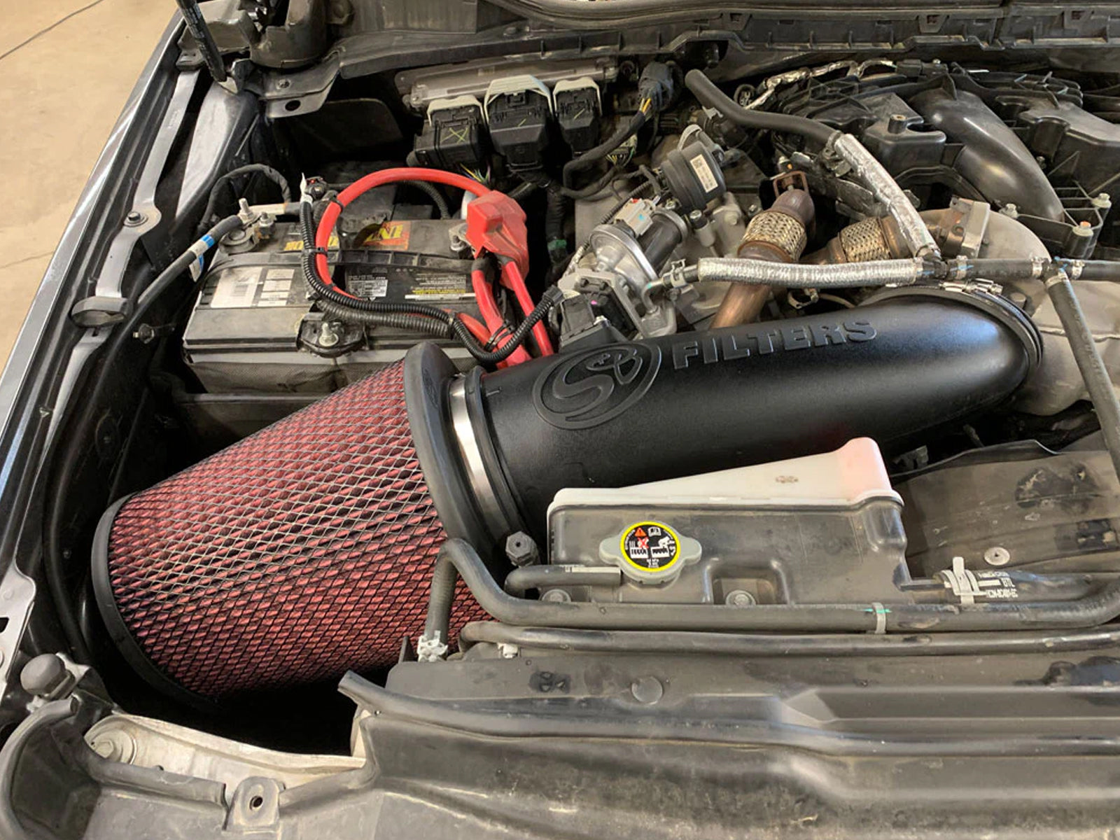 S&B Filters 75-6001D Cold Air Intake, Dry Extendable, 2017-2019 Ford 6.7L Powerstroke, Installed