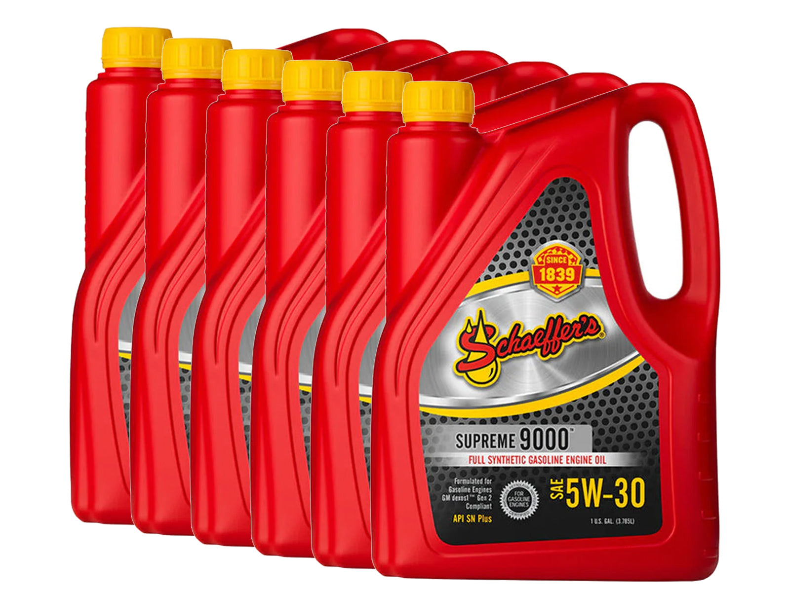 Schaeffers Supreme 9000 Full Synthetic 5W-30 Gasoline Oil, Case of 6 Gallons