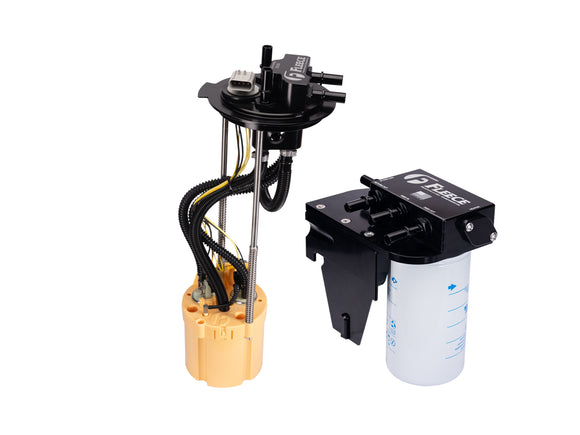 Fleece PowerFlo Lift Pump with Under Bed Filter, 2017-2024 Ford 6.7L Powerstroke. Long Bed