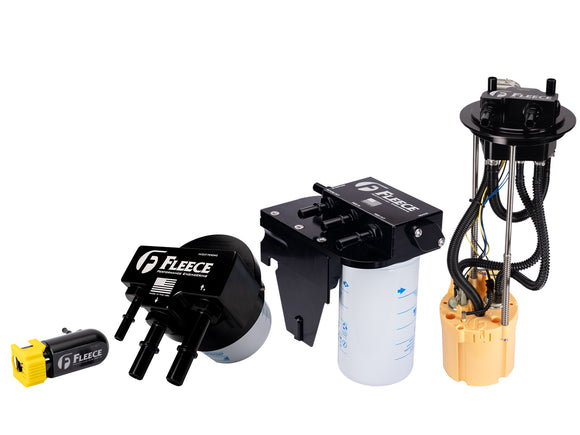 Fleece Performance Complete Fuel System Upgrade with PowerFlo Lift Pump, 2017-2024 Ford 6.7L Powerstroke. Short Bed