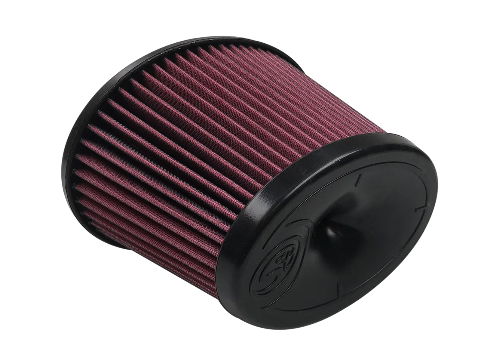 S&B Filters KF-1058 Replacement Filter, Cotton Cleanable, 2018-2021 Ford 3.0L Powerstroke, Side Angle