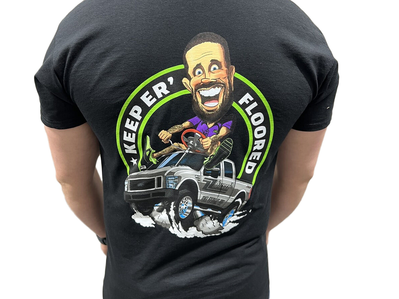 ZZ Diesel, Keep Er' Floored T-Shirt Back