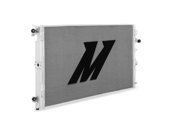 Mishimoto MMRAD-F2D-11S Aluminum Secondary Radiator, 2011-2016 Ford 6.7L Powerstroke, Side Angle