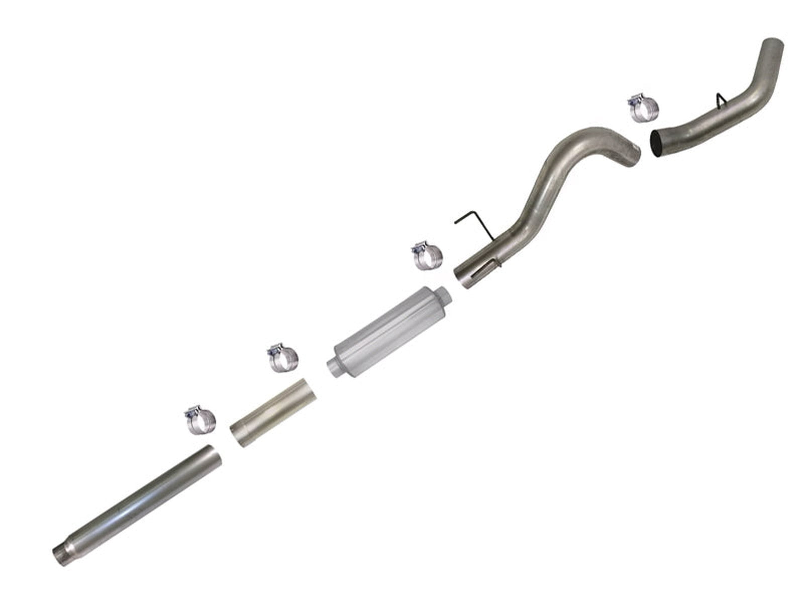 SCS 4" Cat Back Aluminized Exhaust System With Muffler, 2004.5-2007 Dodge Ram 5.9L Cummins