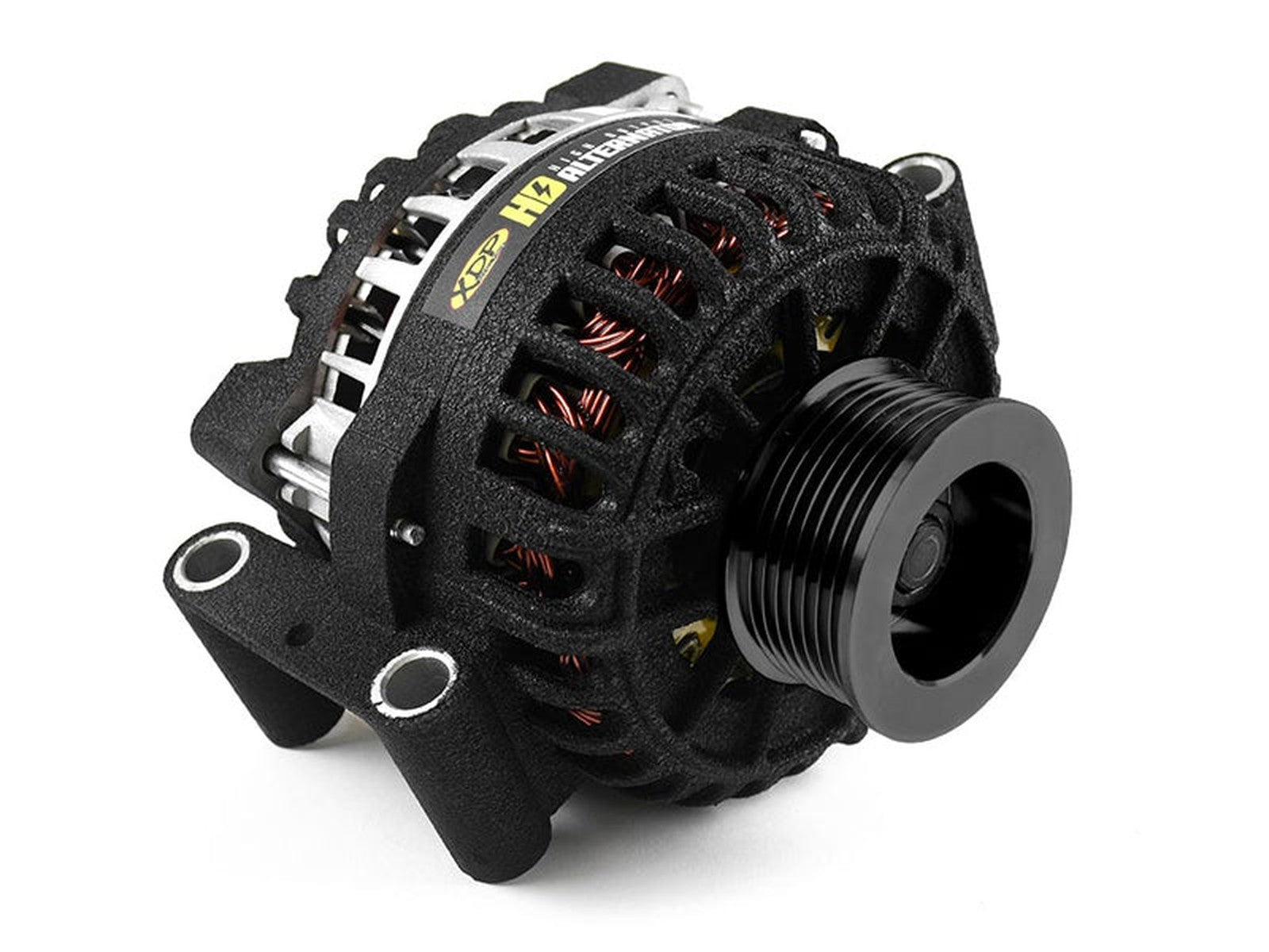 XD349 Heavy Duty High Output Alternator, Wrinkle Black, 2006-2007 Ford 6.0L Powerstroke