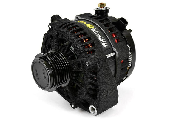 XD350 Heavy Duty High Output Alternator, Wrinkle Black, 2011-2019 GM 6.6L Duramax LML L5P