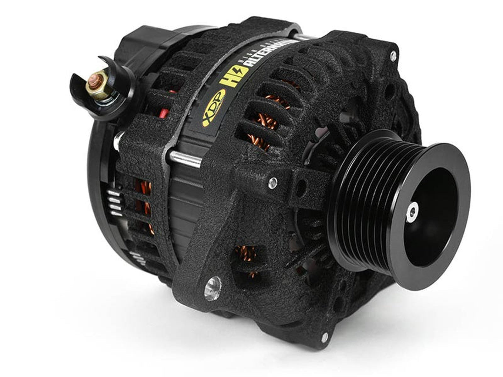 XD352 Heavy Duty High Output Alternator, Wrinkle Black, 2011-2023 Ford 6.7L Powerstroke