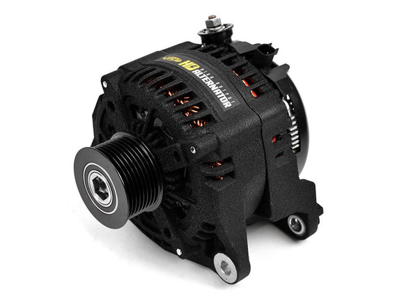 XD354 Heavy Duty High Output Alternator, Wrinkle Black, 2007.5-2023 Dodge Ram 6.7L Cummins