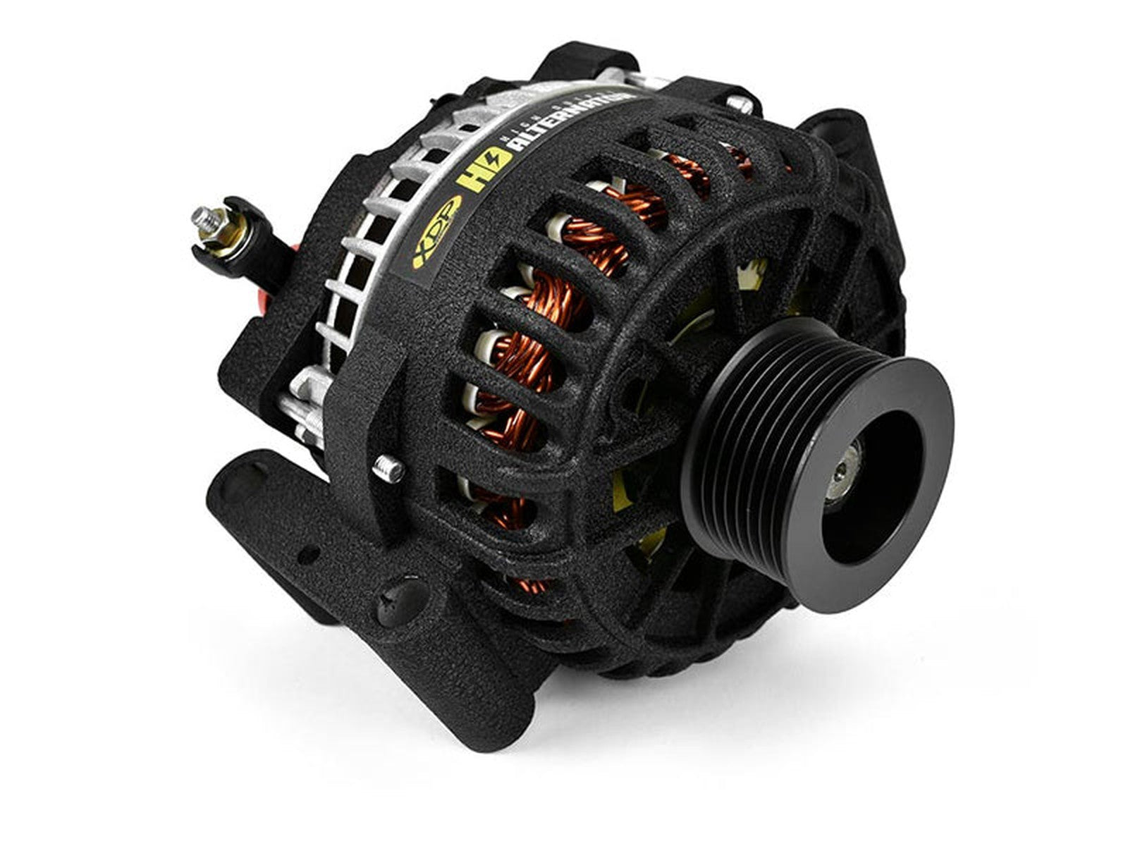 XD356 Heavy Duty High Output Alternator, Wrinkle Black, 1999-2003 Ford 7.3L Powerstroke