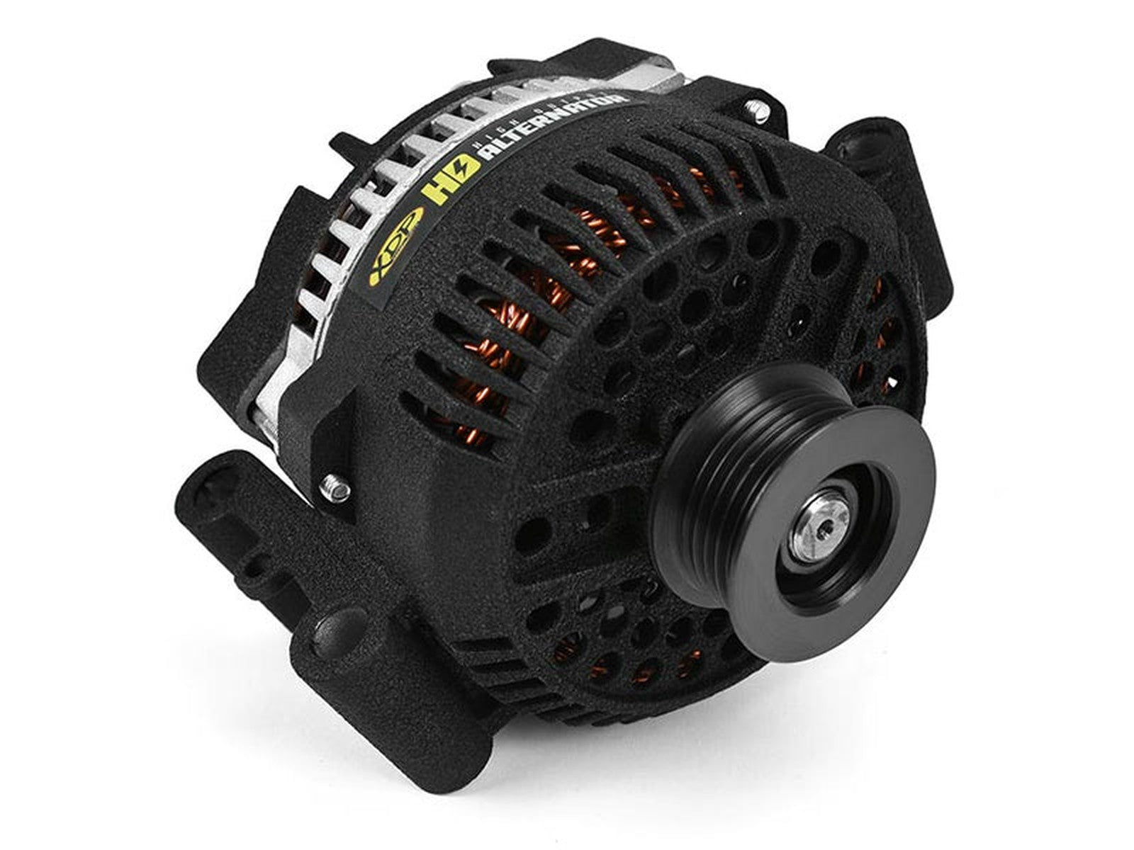 XD357 Heavy Duty High Output Alternator, Wrinkle Black, 1994-1997 Ford 7.3L Powerstroke