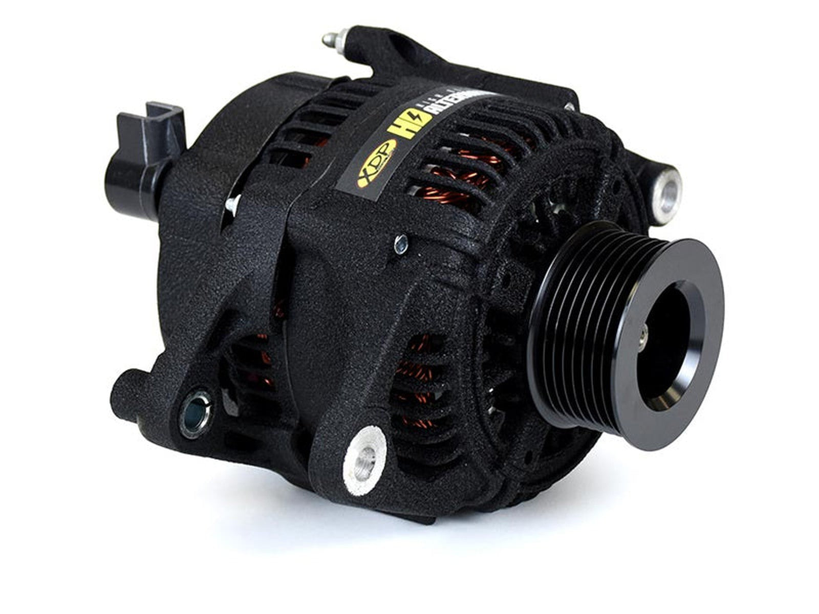 XD510 Heavy Duty High Output Alternator, Wrinkle Black, 1990-1998 Dodge Ram 5.9L Cummins