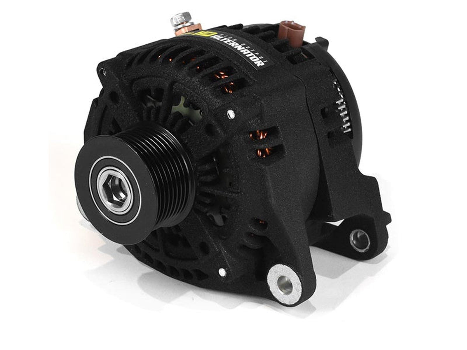 XD512 Heavy Duty High Output Alternator, Wrinkle Black, 2003-2007 Dodge Ram 5.9L Cummins