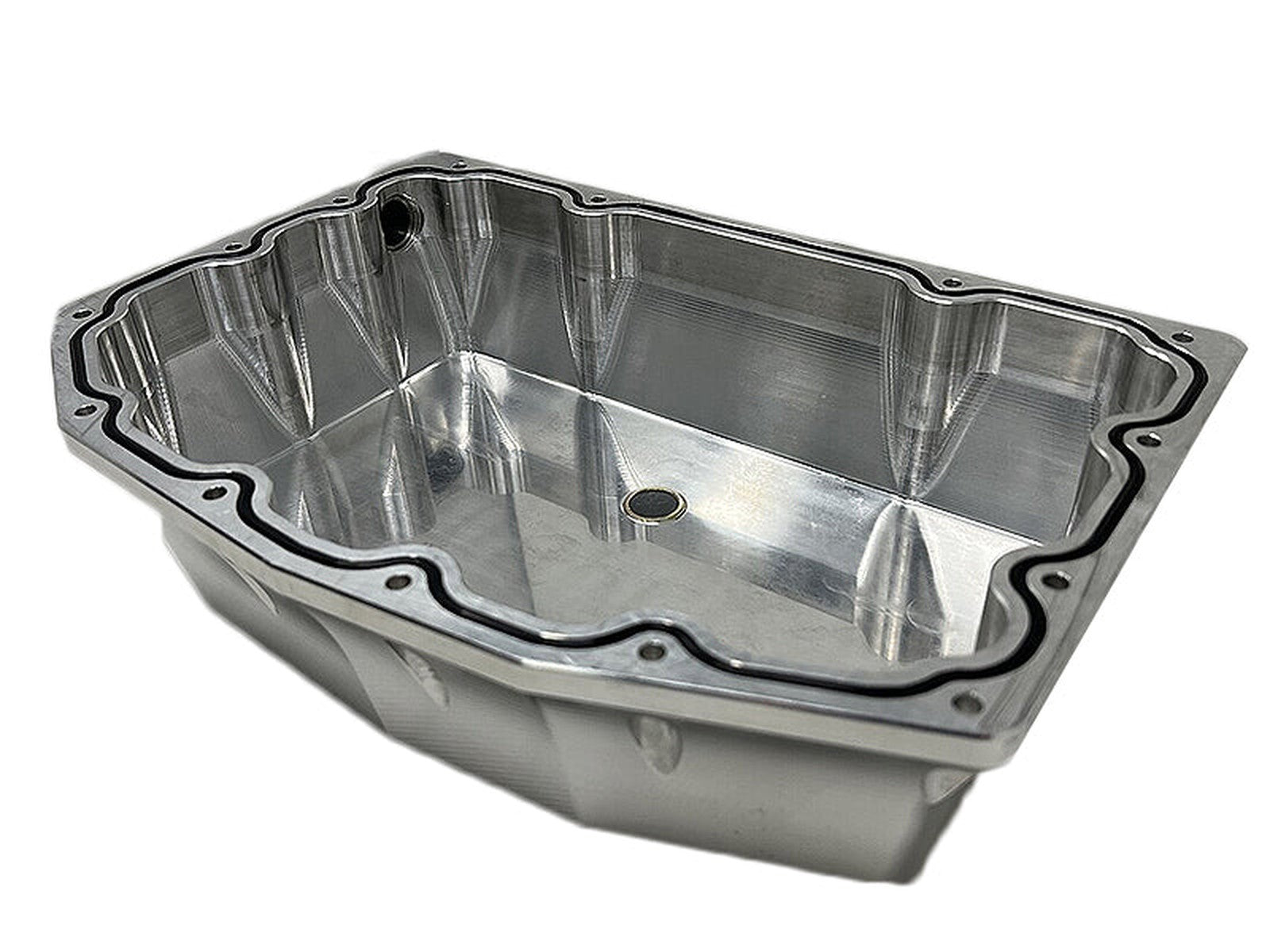 ZZ Diesel Billet Aluminum Engine Oil Pan with Twin/Compound Turbo Drain Port, 2011-2016 Ford 6.7L Powerstroke Inside