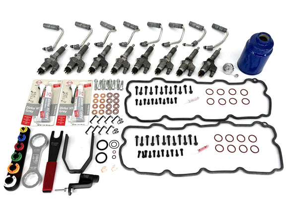 ZZ Diesel Complete Injector Install Kit with Injectors, 2001-2004 GM 6.6L Duramax LB7