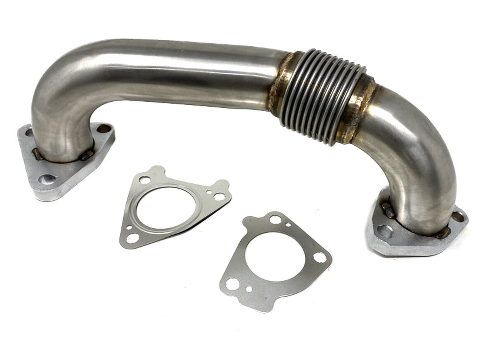 ZZ Diesel Bolt On Driver Side Up-Pipe W/ Gaskets, 2001-2016 6.6L Duram