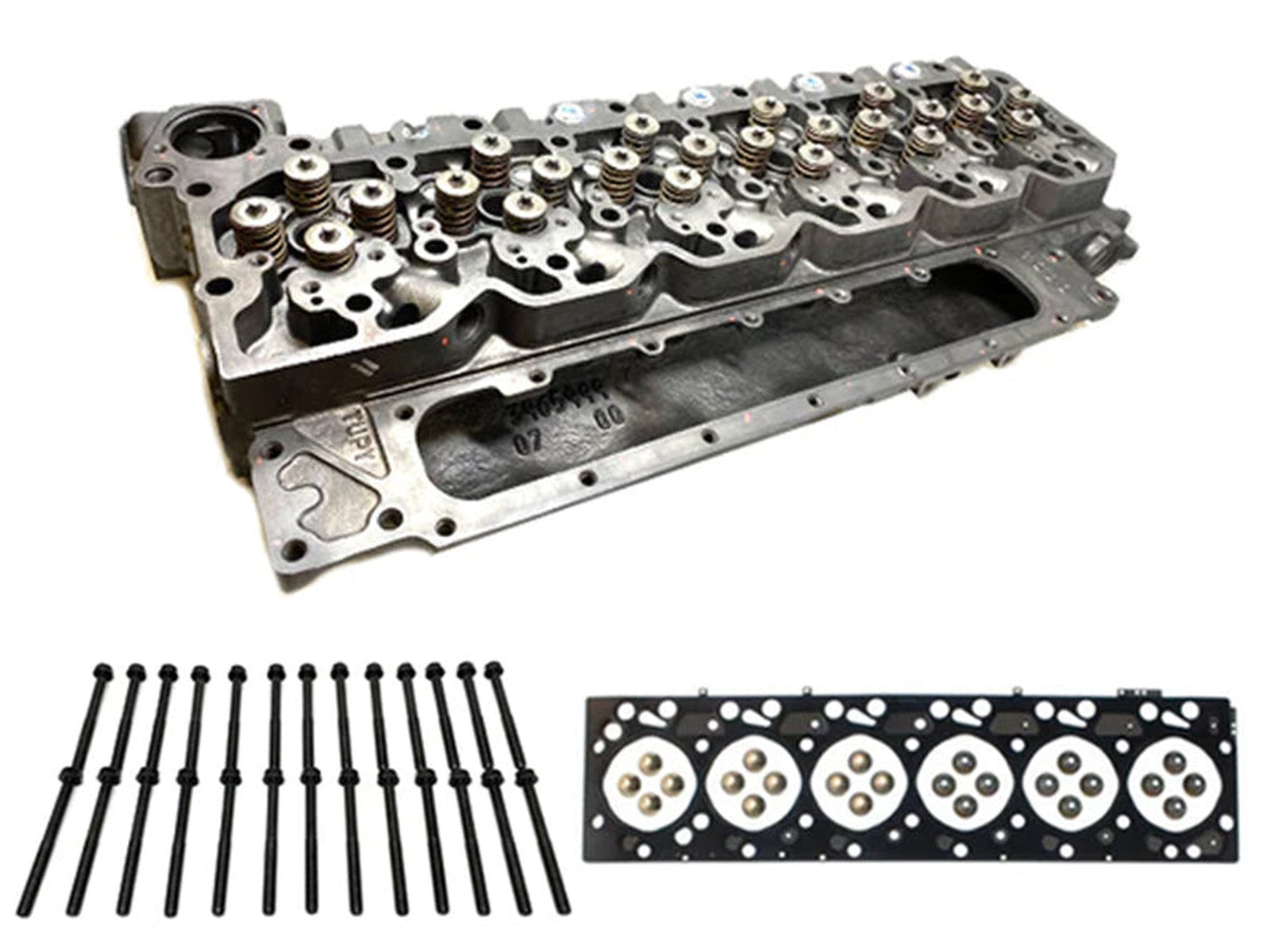 ZZ Diesel Remanufactured Cylinder Head with Head Gasket and Head Bolts, 2003-2007 Dodge Ram 5.9L Cummins