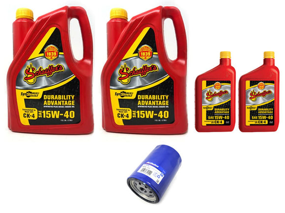 ZZ Diesel Schaeffers 15W-40 Oil Change Kit, 2001-2019 GM 6.6L Duramax LB7 LLY LBZ LMM LML L5P