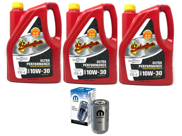 ZZ Diesel Schaeffers 10W-30 Oil Change Kit, 2019-2023 Dodge Ram 6.7L Cummins
