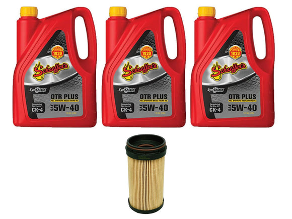 ZZ Diesel Schaeffers 5W-40 Severe Duty Oil Change Kit, 2025-2026 Dodge Ram 6.7L Cummins