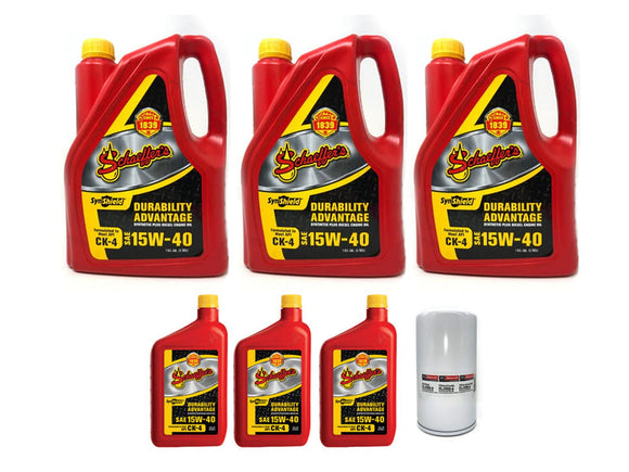 ZZ Diesel Schaeffers 15W-40 Oil Change Kit, 1994-2003 Ford 7.3L Powerstroke