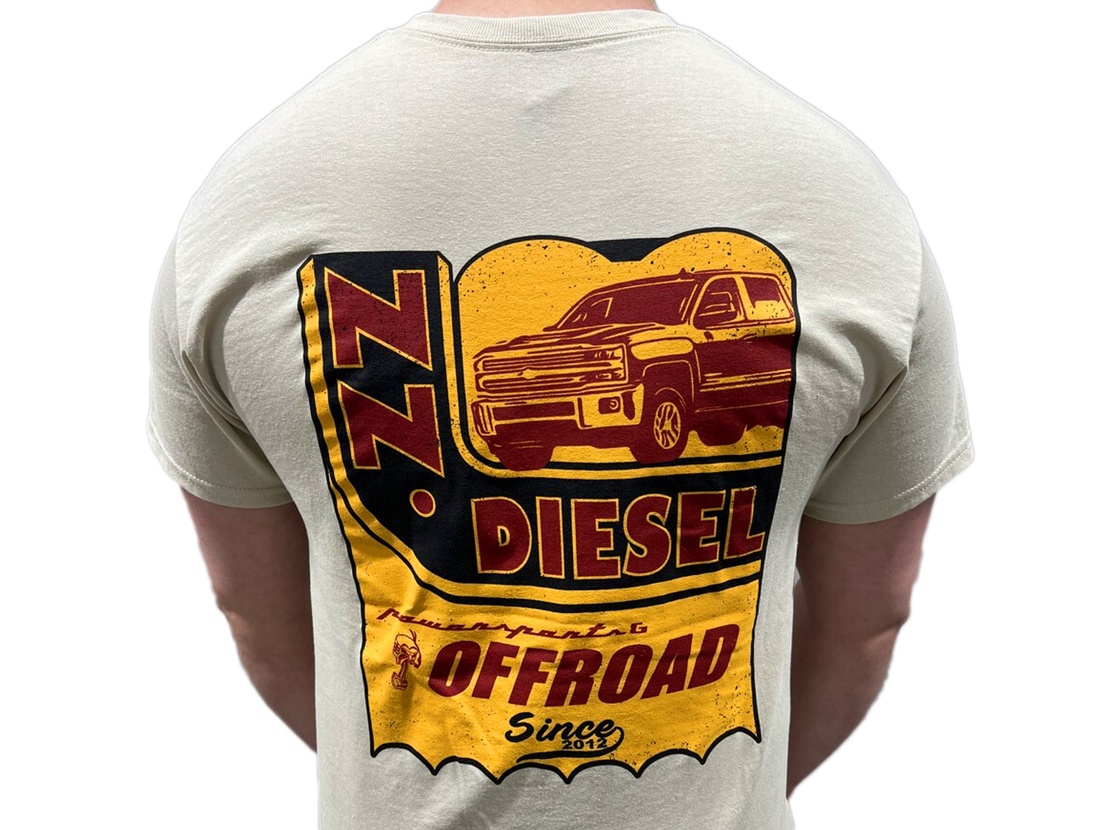 ZZ Diesel, Retro Chevy, Sand Color, T-Shirt - Back