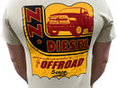ZZ Diesel, Retro RAM, Sand Color, T-Shirt Back