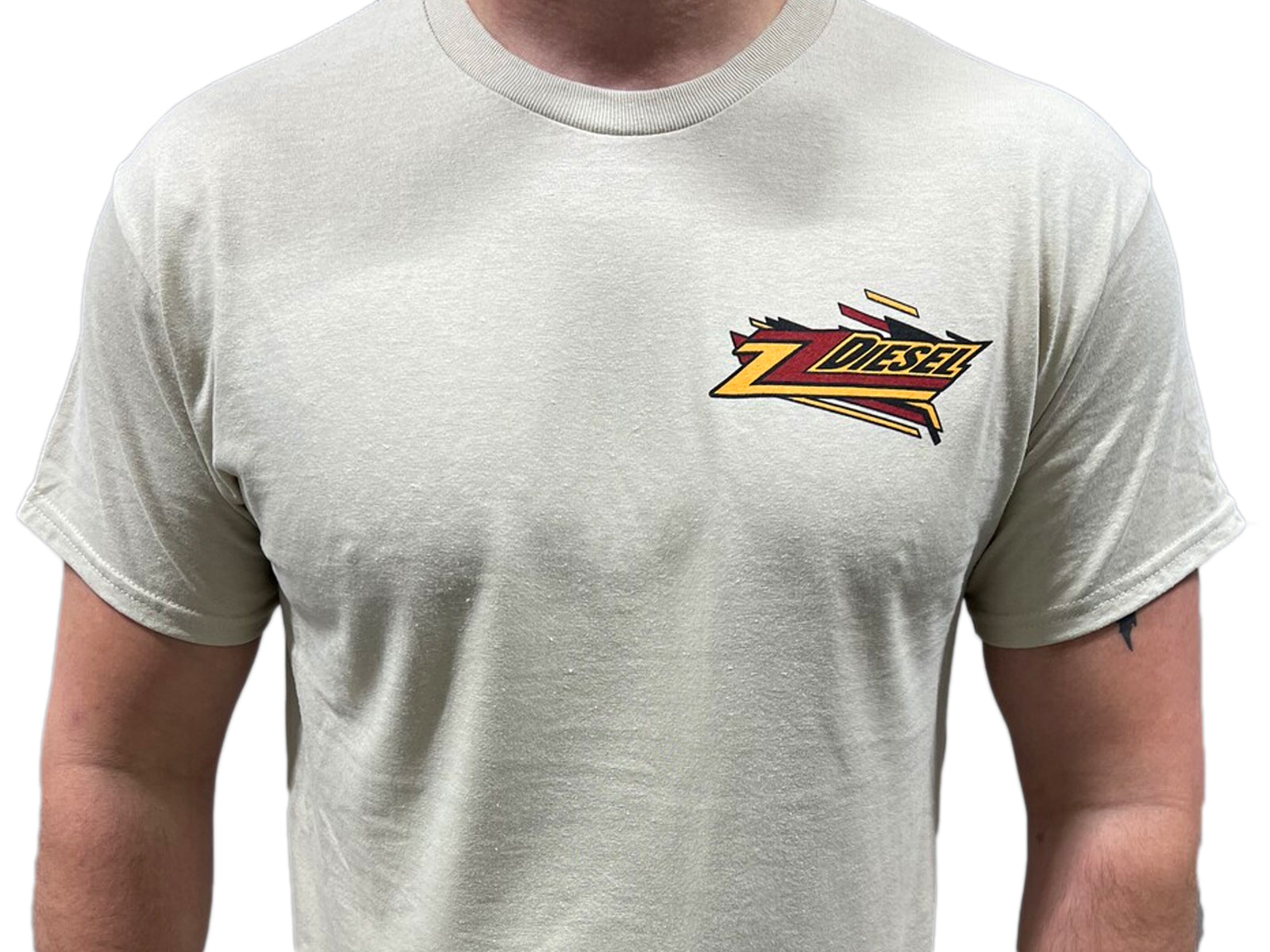 ZZ Diesel, Retro RAM, Sand Color, T-Shirt - Front