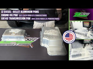 ZZ Diesel Billet Aluminum 6R140 Transmission Pan, 2011-2019 Ford 6.7L Powerstroke