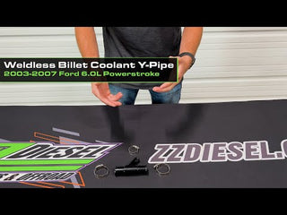 ZZ Diesel Weldless Billet Coolant Y-Pipe, 2003-2007 Ford 6.0L Powerstroke