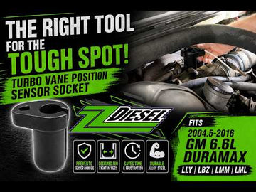 Forged Diesel Turbo Vane Position Sensor Socket, 2004.5-2016 GM 6.6L Duramax LLY LBZ LMM LML - 0