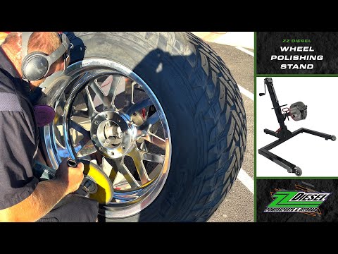 ZZ Diesel Wheel Polishing Stand with Aluminum Jaws-4