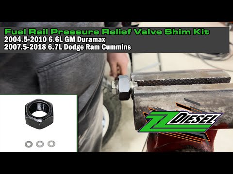 ZZ Diesel Fuel Rail Pressure Relief Valve Shim Kit, 2004.5-2010 6.6L GM Duramax, 2007.5-2018 6.7L Dodge Ram Cummins-2