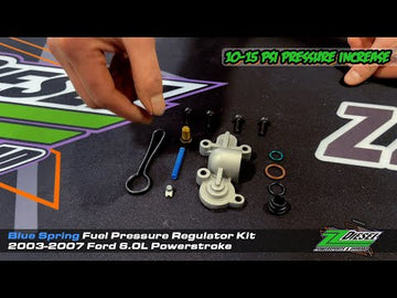 ZZ Diesel Blue Spring Fuel Pressure Regulator Kit, 2003-2007 Ford 6.0L Powerstroke - 0